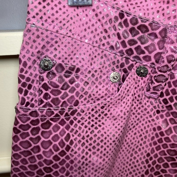 Vintage Acquaverde pink snakeskin flared pants - Picture 10 of 13